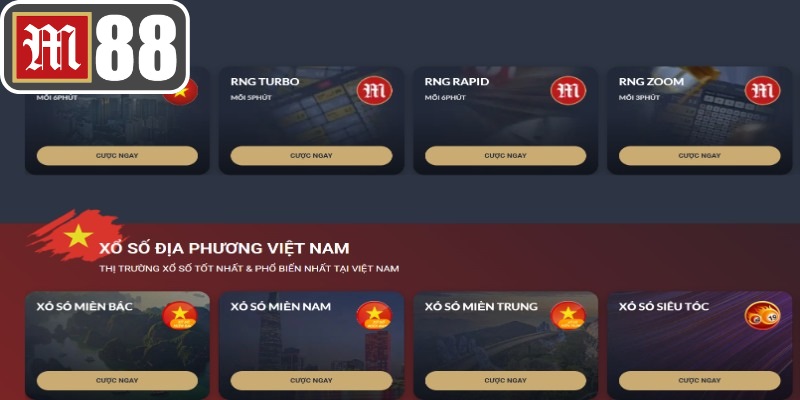 Xổ số M88 đa dạng loại hình từ truyền thống 3 miền đến Keno